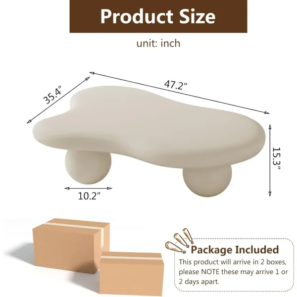 CloudShape Modern Coffee Table