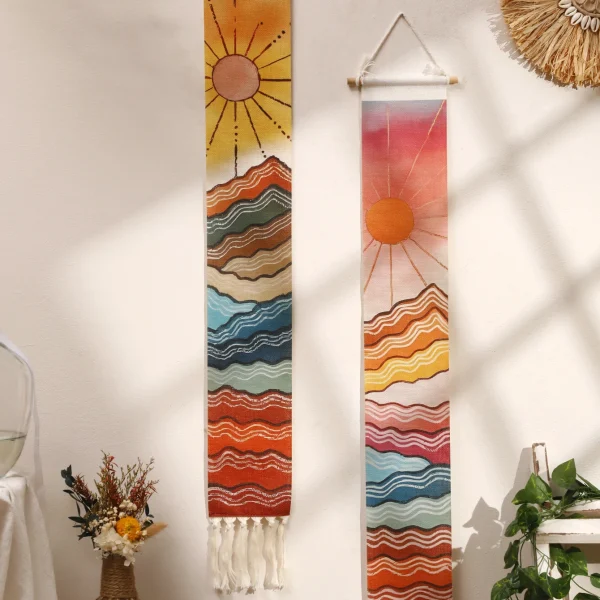 Macrame Sunset Sunrise Wall Tapestry