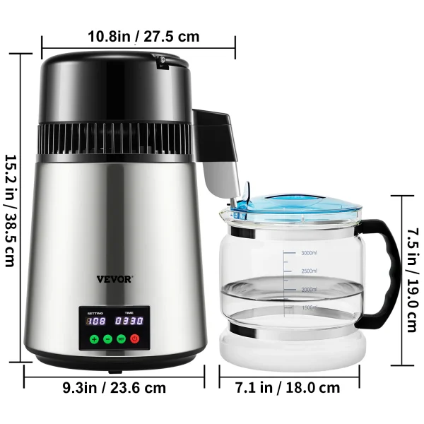4L Water Distiller Purifier with Filter