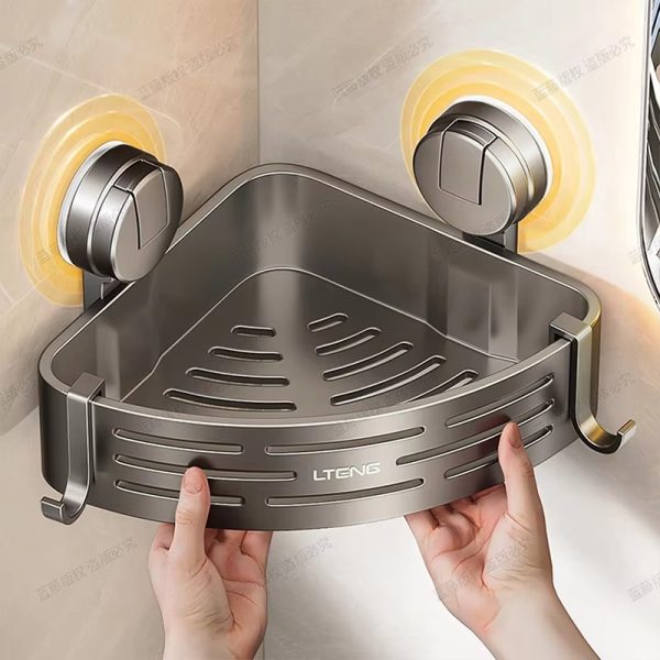 No-Drill Triangle Shower Storage Basket