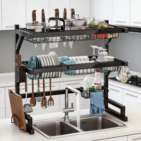Adjustable Over Sink Dish Drying Rack