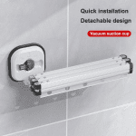 Retractable wall mount clothes hanger used as a space saving folding laundry rack