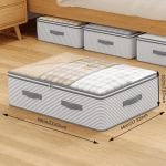 Low-profile under-bed storage drawer for organizing clothing, linens, shoes, and bedroom essentials
