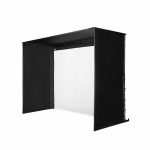 Side view of Carl’s Place DIY golf simulator enclosure